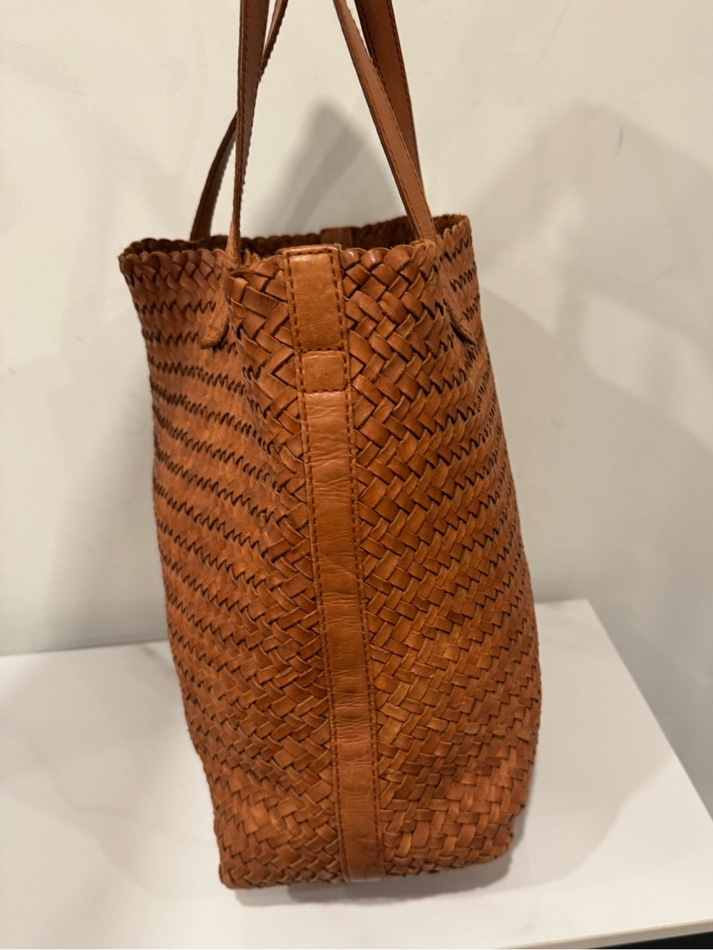 Leather Madewell Transport Tote Woven Leather Edition - Picture 4 of 11